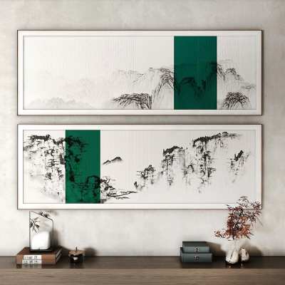 新中式装饰画3D模型下载